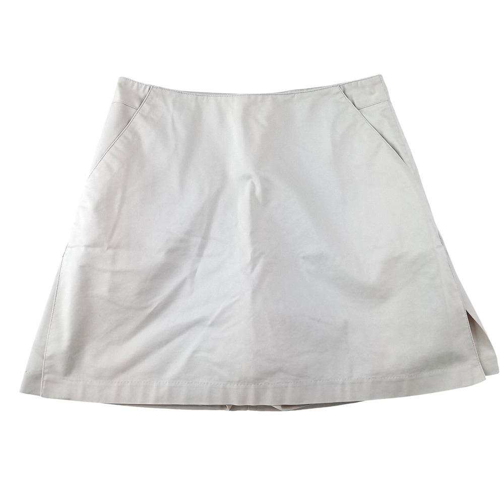 Adidas Women Khaki Stretch Golf Skort Size 6 Beige Active Tennis Skirt